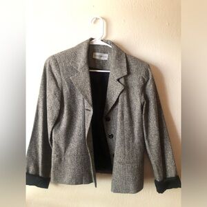 Sharon Young Black and White Textured Blazer